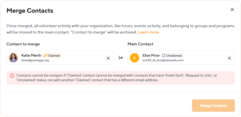 How do you merge a contact?